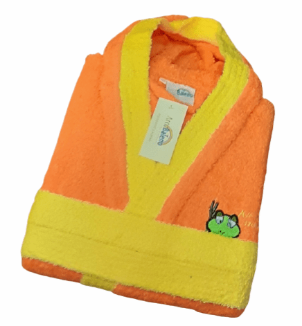 Albornoz naranja infantil rana. Talla 10