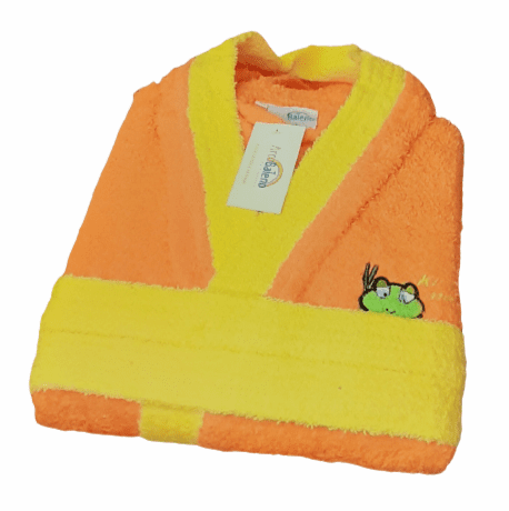 Albornoz naranja infantil rana. Talla 10 - 1