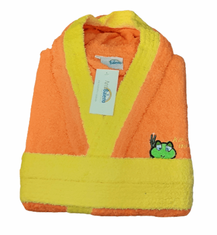 Albornoz naranja infantil rana. Talla 10 - 2