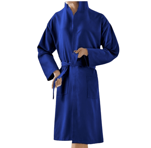 Albornoces microfibra azulón. Tallas L y XL