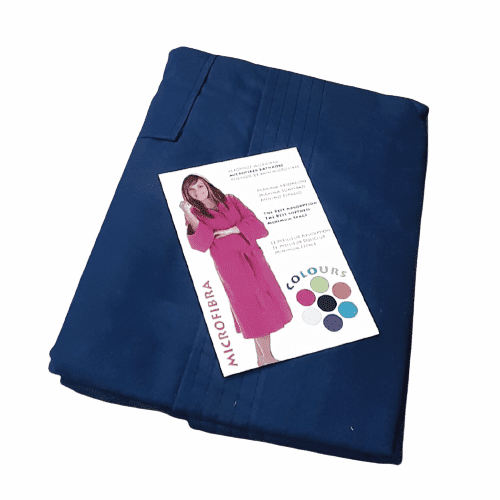 Albornoz azul marino microfibra. Talla XL - 2