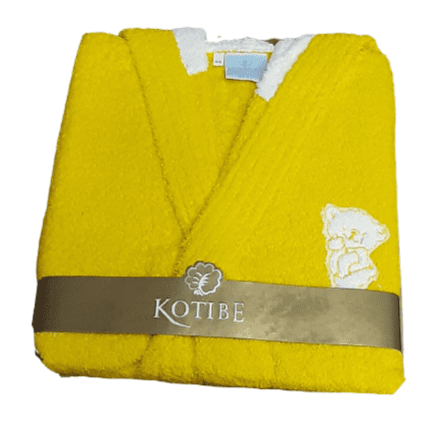 Albornoz infantil amarillo. Talla 10 - 2