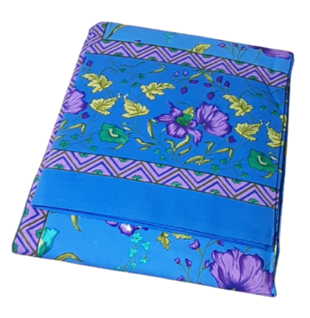 Colcha multiusos India azul con flores. 235 x 270