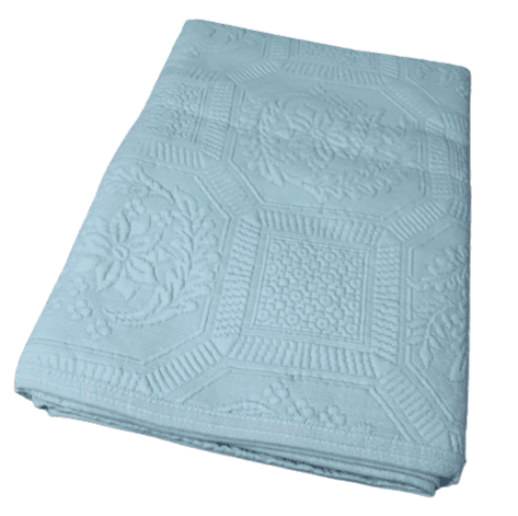 Colcha de piqué verde agua. 240 x 260 - 1