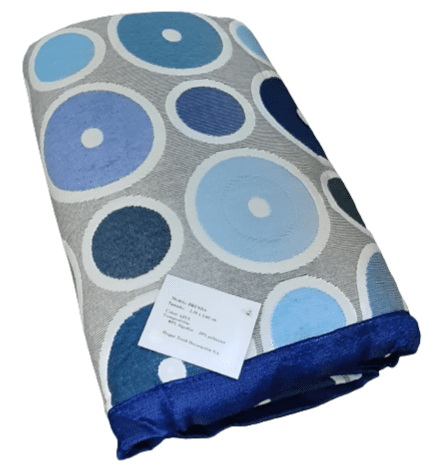 Colcha reversible círculos azul. Cama 135 - 2