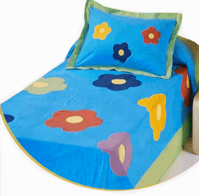 Colcha boutie algodón infantil flores