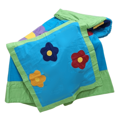 Colcha boutie algodón infantil flores - 1