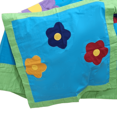 Colcha boutie algodón infantil flores - 3