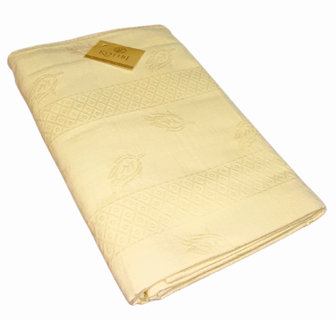 Colcha piqué labrado amarillo. Cama 90 - 2