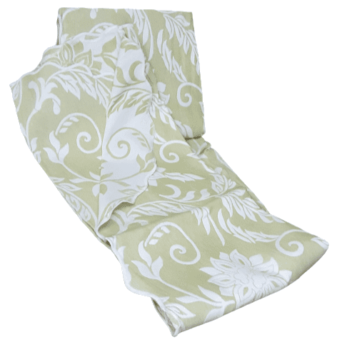 Colcha reversible verde flores. Cama 90