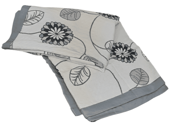 Colcha reversible flores gris. Cama 90 - 2