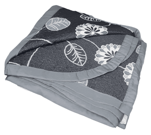 Colcha reversible flores gris. Cama 90 - 3
