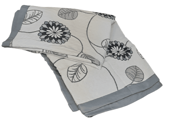 Colcha reversible flores gris. Cama 90 - 4