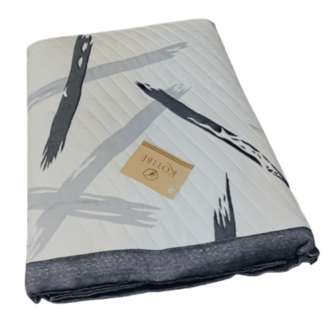 Colcha reversible gris trazas. Cama 90 - 3