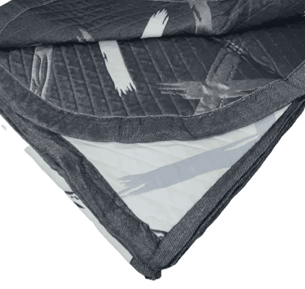 Colcha reversible gris trazas. Cama 90 - 4