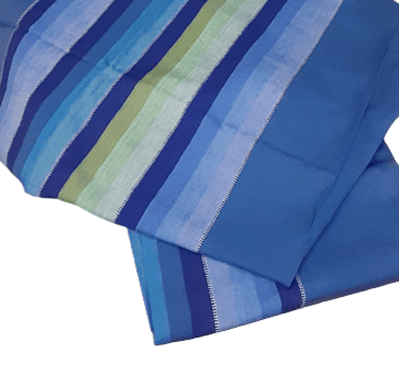 Colcha multiusos azul rayas verdes. Cama 90 - 2