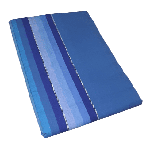 Colcha multiusos azul rayas verdes. Cama 90 - 4