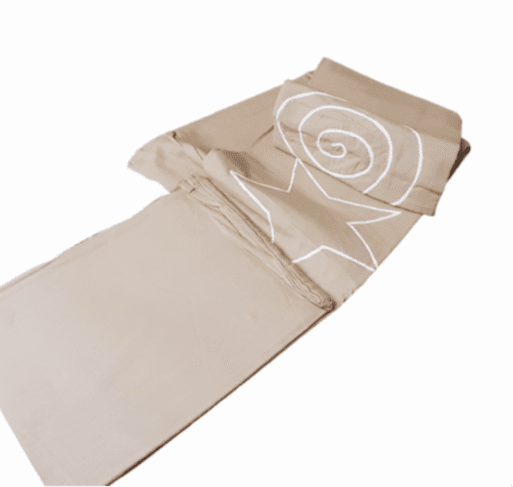 Colcha multiusos camel con estrellas.  Cama 90 - 3