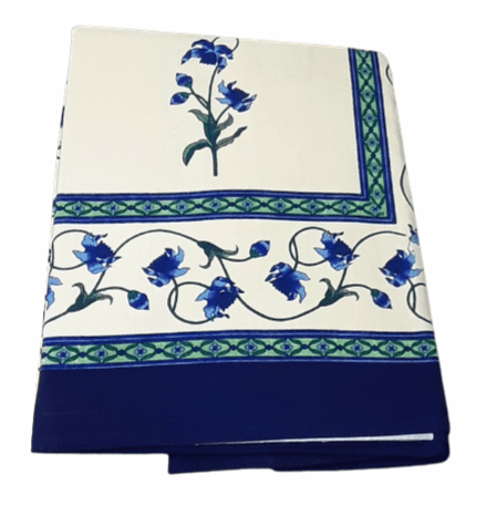 Multiusos beige flores azules. 173 x 260