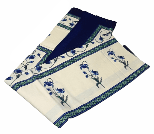 Multiusos beige flores azules. 173 x 260 - 2