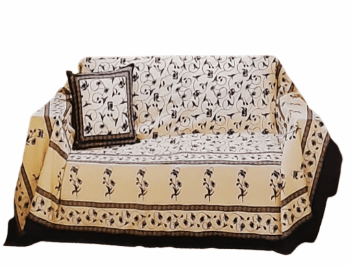 Multiusos beige flores azules. 173 x 260 - 3