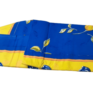 Colcha India multiusos azulón flores amarillo.  173 x 260 - 2