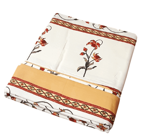 Colcha multiusos India flores mostaza. 173 x 260 - 1