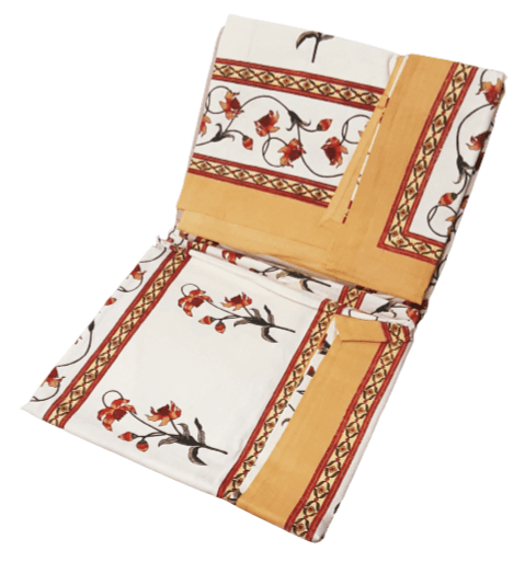 Colcha multiusos India flores mostaza. 173 x 260 - 2