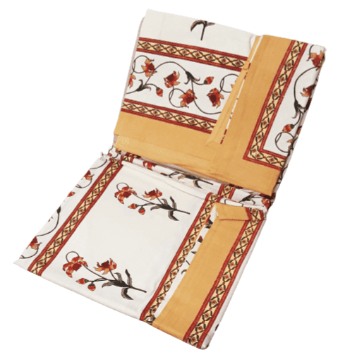 Colcha multiusos India flores mostaza. 173 x 260 - 3
