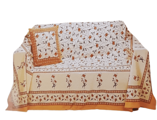 Colcha multiusos India flores mostaza. 173 x 260 - 3