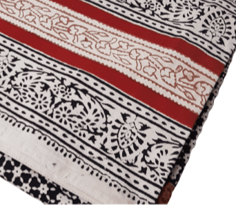 Colcha pañuelo artesanal India negra. 180 x 260 - 5