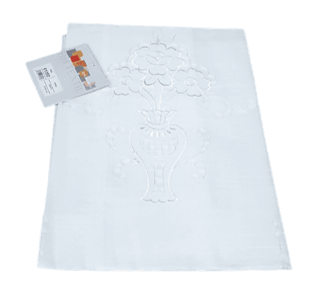 Panó visillo confeccionado bordado jarrón - 1