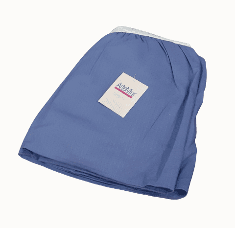 Cubrecanapé fruncido loneta azul 135 - 3