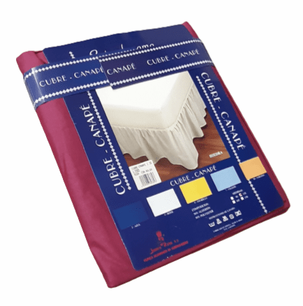 Cubrecanapé fruncido granate: 90, 135, 150 - 1