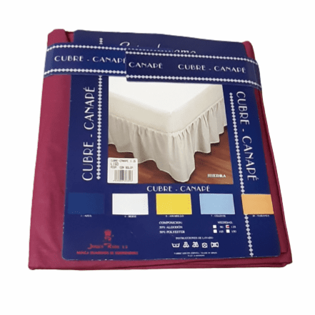 Cubrecanapé fruncido granate: 90, 135, 150 - 2