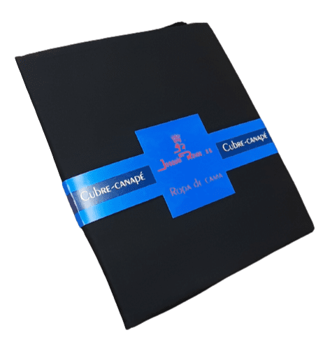 Cubrecanapé fruncido negro 135 - 1