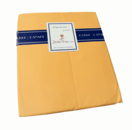 Cubrecanapé fruncido amarillo 150 - 1