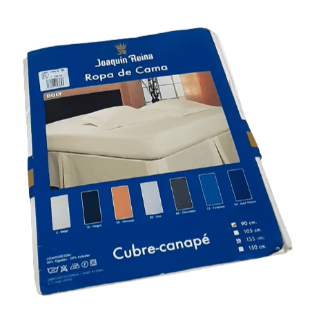 Cubrecanapé recto beige: 90 y 105