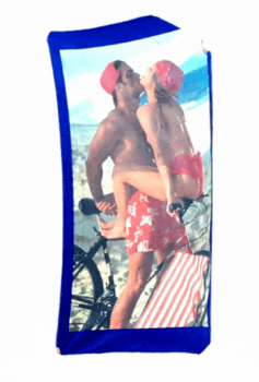 Toalla playa pareja en bici - 2