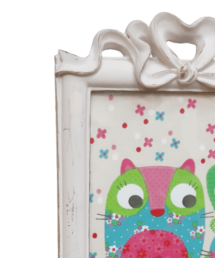 Portafotos blanco roto lazo - 1