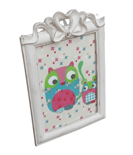 Portafotos blanco roto lazo - 2