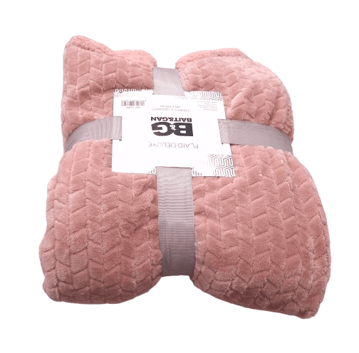 Manta borreguito rosa pastel 125 x 155 - 1