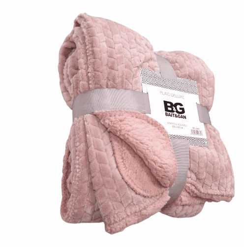 Manta borreguito rosa pastel 125 x 155 - 2