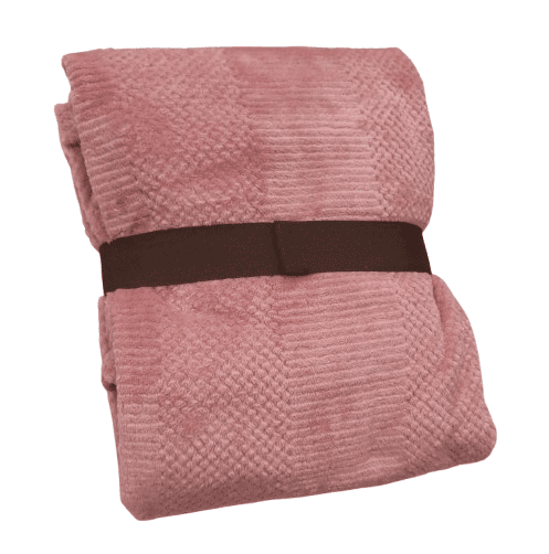 Manta rosa sedalina 125 x 155 cm