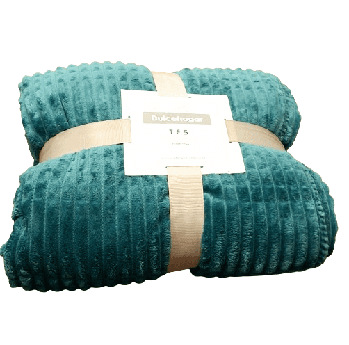 Manta sherpa turquesa 125 x 155 - 4