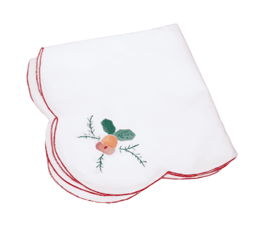 Servilletas de Navidad artesanal con bordados
