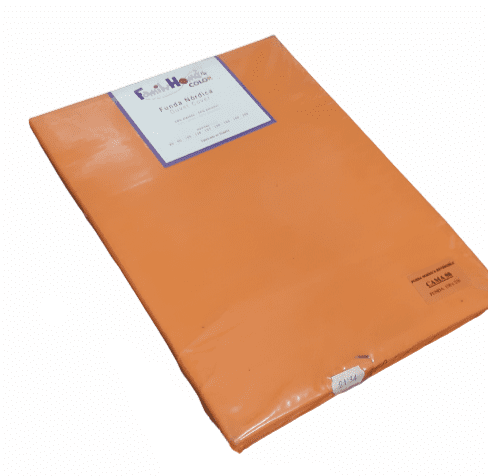 Funda nórdica lisa naranja cama 90 - 3