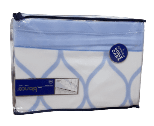 Sábanas térmicas azul rombo. Cama 105 - 1