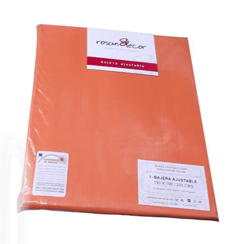 Sábanas bajeras Rosán naranja cama 150
