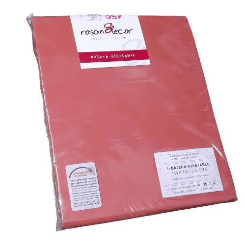 Sábanas bajeras Rosán teja cama 150